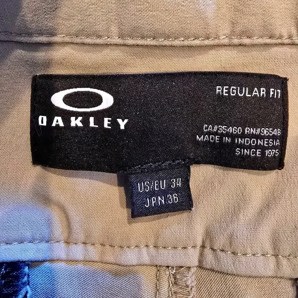 Oakley‎ Terrain Perf Pants 34x32 (Fits 34x30.5) Khaki Golf Hiking Gorpcore Tech